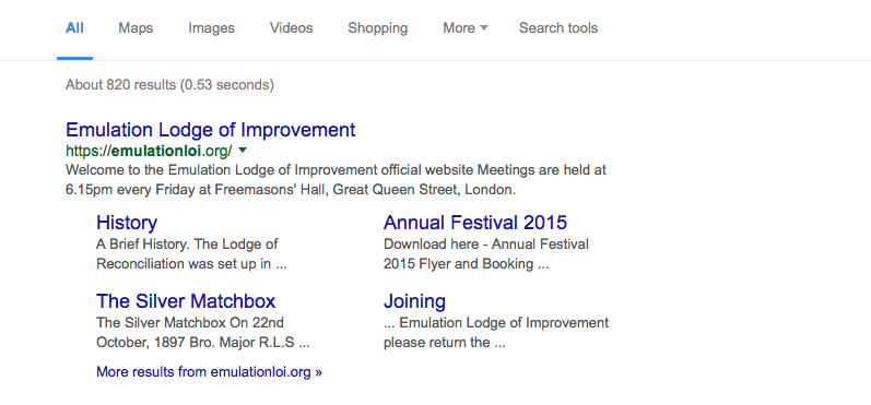 Emulation LOI Masonic Website